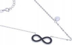 Lovrin 925-ös ezüst nyaklánc végtelen jellel, zománccal, 2, 93g, divatos design ajándékba (Lovrin 51645)