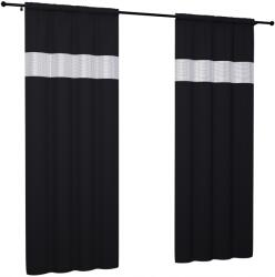 NOW-ART Kész függöny, sima, 145x230 cm, cirkónia kövekkel, ráncoló szalaggal, flitterekkel, csipeszekkel (59071672050 czarny)