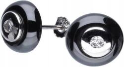 Lovrin Ezüst fülbevaló 925 kerek cirkónia kövekkel 2, 14g Egyedi design ajándékba (Lovrin 49214)