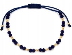 Lovrin Női karkötő 585-ös 14 karátos aranyból, kék zsinóron lévő golyókkal, 0, 83g (62957029)