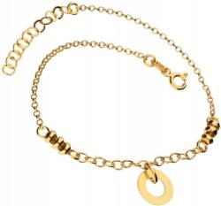 Lovrin Ezüstözött, 925-ös ezüst karkötő 2, 16g-os "oponka" (fánk) díszítéssel, modern divatos mintával (Lovrin 49725)