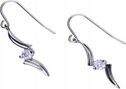 Lovrin 925-ös ezüst fülbevaló cirkóniával, akasztós, 2, 60g, női, modern mintás (Lovrin 46870)