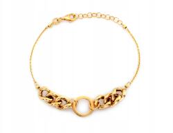 Lovrin 925-ös ezüst, aranyozott női karkötő, r20 láncos, 4, 25g, ajándéknak is kiváló