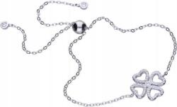 Lovrin Ezüst karkötő 925 négylevelű lóhere cirkónia kövekkel 2, 35g modern divatos design (Lovrin 51394)