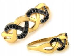 Lovrin Arany gyűrű 585 fekete cirkóniákkal, ródiumozott, 2.62g, 19-es méret (43792689)