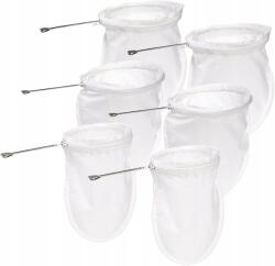  6 darabos szűrőkészlet fogantyúval, többször használható, élelmiszerek leszűréséhez (B0CMHHL32J)