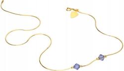 Lovrin Ezüstözött, aranyozott 925-ös nyaklánc kristályokkal, 2, 79g, elegáns, divatos ajándék (Lovrin 52644)