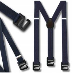 EdiBazzar Férfi nadrágtartó, sötétkék, állítható, 2, 5cm széles (Szelki uniwersalne solidne eleganckie męskie)