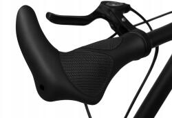  Kerékpár markolatok, kormányfogantyúk szarvakkal, csúszásmentes, fekete (5904109140610dobre_to_jest)