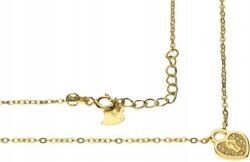 Lovrin Ezüstözött, 925-ös ezüst nyaklánc, szív alakú, cirkónia kövekkel, elegáns, divatos design (Lovrin 54006)