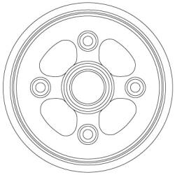 TRW Hátsó fékdob Chevrolet Matiz, Spark 0.8-1.0LPG 03.05-