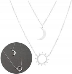  Ezüst Színű Női Nyaklánc, Orvosi Acél, Finom Dupla Lánc, 18K Aranyozott (SREBRNY Elegancki Naszyjnik Kolia Celebrytka)