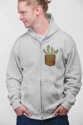  D&b Unisex Hoodie ZIPPO00034 Zombie Világosszürke-Méret 2XL