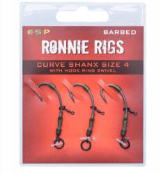 ESP Ronnie Rig Előke, szakállas Hrs horoggal, 4-es méret, 3db (EHRRHRS004)