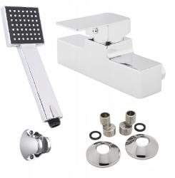  Zuhany Csaptelep Fali Zuhany Szögletes Zuhany Szett Ezüst (6002112)