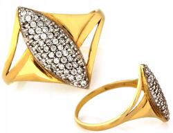 Lovrin Arany gyűrű 585 14k nagy köves cirkónia 2.74g női r19 divatos (62097621)