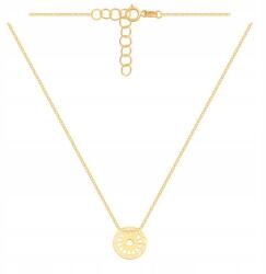Lovrin Finom, 585-ös arany nyaklánc, kör alakú medállal, kivágott napocskával és görög mintával (61106798)