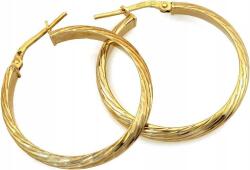 Lovrin Női ezüst fülbevaló, aranyozott karika, elegáns, 925-ös