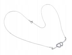 Lovrin 925-ös ezüst női nyaklánc szív alakú cirkónia kövekkel, ajándékba (Lovrin 64810)