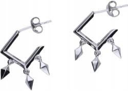 Lovrin Ezüst fülbevaló 925-ös tűvel, geometrikus, 2, 13g, divatos minta ajándékba (Lovrin 46447)