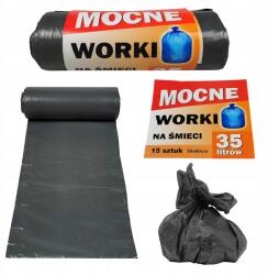 Szemeteszsák 35l 15 db. Vastag, Nagyon Erős Ldpe Tekercs Hulladékhoz (WORKI_35L)