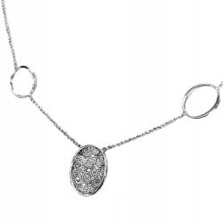Lovrin 925-ös ezüst nyaklánc ovális, áttört mintás elemekkel, ajándékba (Lovrin108276)