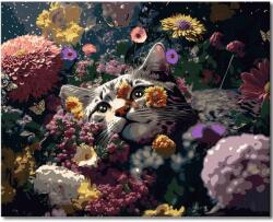 Számfestő készlet akril festékekkel Macska 40x50 cm Diy (B0DF5D2SC6)