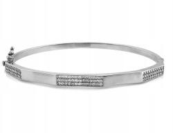 Lovrin Fehér arany karperec 585 14kt fényes cirkónia kövekkel díszítve ajándékba