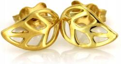  Arany fülbevaló 375-ös, stekkeres, eredeti levélke formájú, nőies, elegáns, 9 karátos