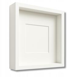 MvLine by Marvit Mély 3D képkeret doboz 24, 5x24, 5 cm kézműves mohához, fényképekhez, fehér (Ramka głęboka box 3D)