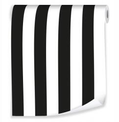 Wallarena Csíkos Tapéta Fekete-fehér Hálószobába, Nappaliba, Végyes Szálas Tapéta Falra (Tapeta Na Ścianę Tapety Rolka 1053)