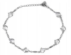 Lovrin Elegáns ezüst karkötő 295 cirkóniával, 5.77g, fehér kövekkel, 21cm