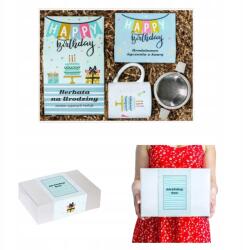Cup&You Nagy doboz kávéval és teával születésnapra, teafőzővel és bögrével Ajándék ajándék