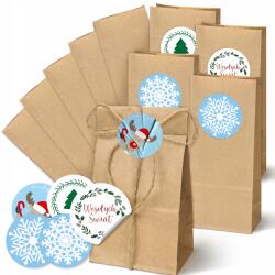 Allbag Papír Szatyrok 12x7x26cm Ünnepi Ajándéktasak Ajándék Csomagolás Matricák