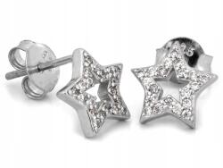 Lovrin 925-ös ezüst fülbevaló csillagok cirkónia kövekkel, stekkeres, 1.30g ajándéknak is kiváló