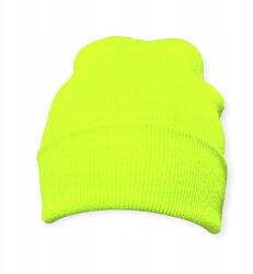  Kötött sapka férfiaknak és nőknek, sárga, egy méret, puha meleg