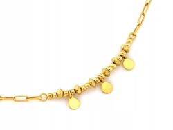 Lovrin Ezüst nyaklánc 925 aranyozott ovális szemekkel, lógó golyócskákkal és karikákkal (Lovrin)