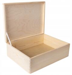 Creative Deco Fa díszdoboz ajándékhoz, láda fedéllel, játékokhoz, fényképekhez, 40x30x14 cm (X0027W52N7)