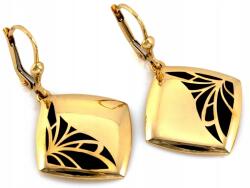 Lovrin Arany fülbevaló 585 14k fekete zománccal díszítve, 4.70g, angol kapcsos (Lovrin)