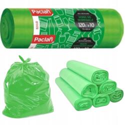 Paclan Szemetes Zsák Paclan Univerzális Zöld 120 Liter 10 Db Tekercs Erős (5900942139415)