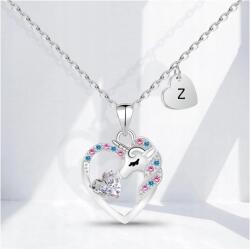  Lánc Kislányoknak Egyszarvú Szív U betűvel (Naszyjnik Jednorożec)