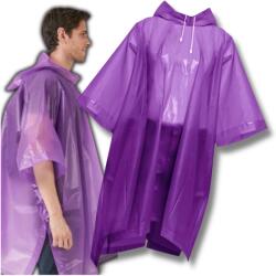 EdiBazzar Lila kerékpáros motorkerékpár vízálló unisex eső poncsó (przeciwdeszczowa peleryna na wycieczki)