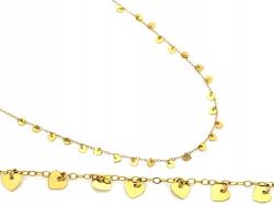 Lovrin Arany 585 nyaklánc szív alakú medálokkal r45, női ajándék, 14 karátos (Lovrin)