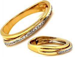 Lovrin Finom, 585-ös arany gyűrű 0, 10 karátos briliánsokkal átszőve, 14-es méret, divatos (Lovrin)