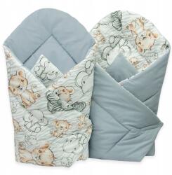 Ankras Bébi Tölcsér Pamut Kétoldalas Mintás! (SAFARI Rożek 80/80 DWUSTRONNY (BARWA SZARA))