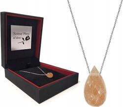 Lovrin 925-ös ezüst nyaklánc holdkő rózsaszín csepp divatos minta ajándékba (Jubiler Lovrin)