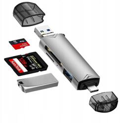 6 az 1-ben kártyaolvasó USB3.0 Usb-c számítógéphez, mobilhoz, Otg, Sd/tf/u lemez (SKU3059)