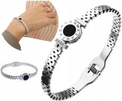  Női ezüst színű, 18K sebészeti acél karkötő (BRANSOLETKA ZE STALI CHIRURGICZNEJ 316L)