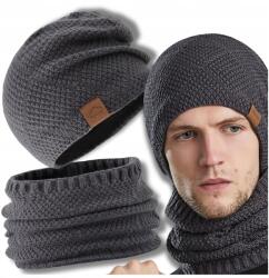 EdiBazzar Meleg Férfi Téli Sapka Kémény Gallér Szett Télre bélelt tunel Beanie (5905884079270)