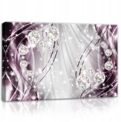 Wallarena Modern lila gyémánt kép a nappaliba, 60x40 cm (CAPP10404O4)
